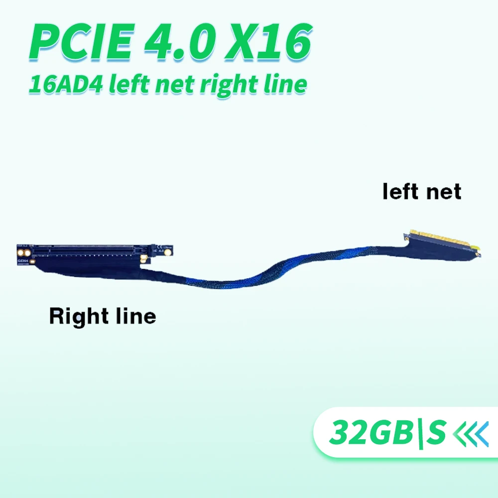 16AD4 PCIe 4,0 X16 левый правый сетевой кабель Райзер PCI-E 16x графическая карта GPU AI Удлинительный кабель левый правый угол 90 градусов
16AD4 PCIe 4,0 X16 левый правый сетевой кабель Райзер PCI-E 16x графическая карта GPU AI Удлинительный кабель левый правый угол 90 градусов