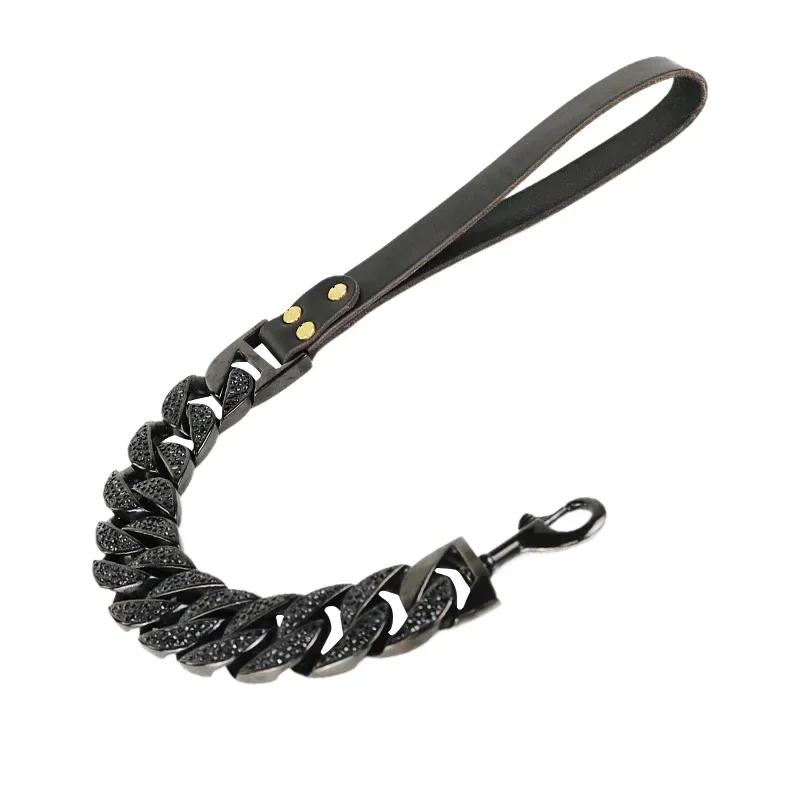 Custom Manufacturer Luxury Designer Collars and Leashes Durable Stainless Steel Cuban Link Luxury Dog Collar and Leash Set
Custom Manufacturer Luxury Designer Collars and Leashes Durable Stainless Steel Cuban Link Luxury Dog Collar and Leash Set