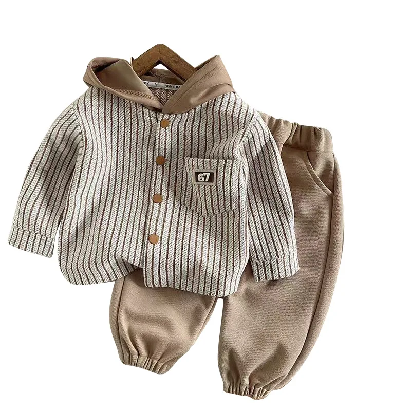 Spring Autumn toddler Baby Boys' Clothes Outfits Sets Casual Hooded Striped Coat+Pants Suits for infant boys Clothing baby Sets
Spring Autumn toddler Baby Boys' Clothes Outfits Sets Casual Hooded Striped Coat+Pants Suits for infant boys Clothing baby Sets