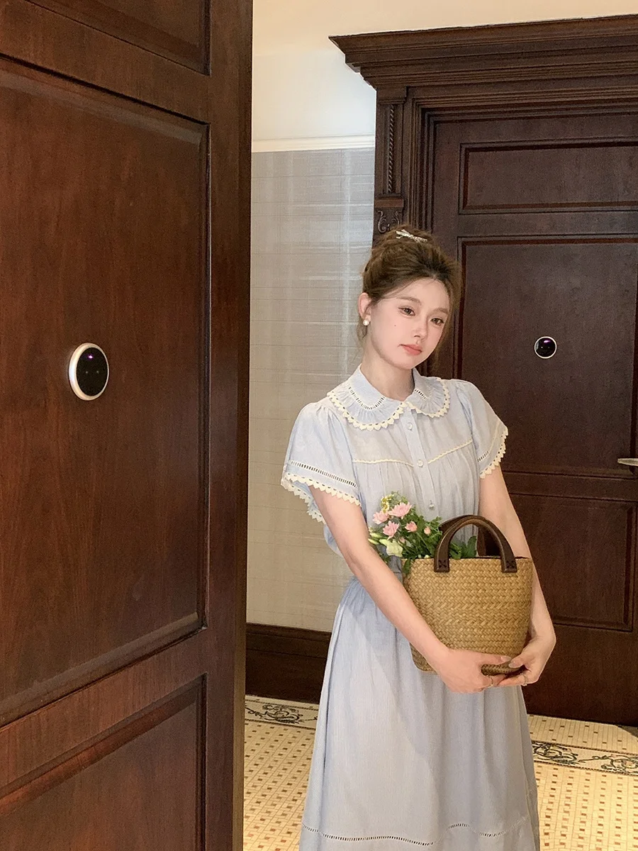 Синий полосатый комплект: женская летняя модная блузка с воротником-стойкой и рукавами-крылышками, 100% хлопок, французский стиль
Синий полосатый комплект: женская летняя модная блузка с воротником-стойкой и рукавами-крылышками, 100% хлопок, французский стиль