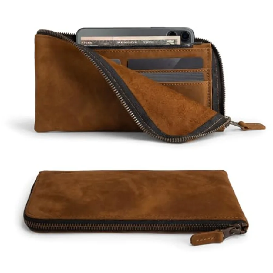 Leather Long Zippered Wallet, Holds Up to 8 Cards Plus Coins And Flat Bills, Phone Holder, Cash Organizer, Travel Essentials, H
Leather Long Zippered Wallet, Holds Up to 8 Cards Plus Coins And Flat Bills, Phone Holder, Cash Organizer, Travel Essentials, H