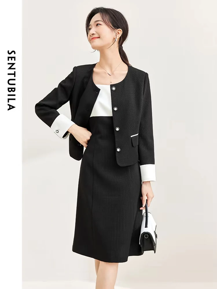 SENTUBILA Women's Dress Sets 2025 Spring Outfits Elegant Pretty Female Two Piece Slip Dress Office Long Sleeve Jacket 133Z50620
SENTUBILA Women's Dress Sets 2025 Spring Outfits Elegant Pretty Female Two Piece Slip Dress Office Long Sleeve Jacket 133Z50620