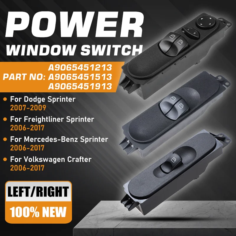 For Mercedes-Benz Sprinter NCV3 Volkswagen Crafter 2006-2017 Car Power Window Control Switch A9065451213 A9065451513 A9065451913
For Mercedes-Benz Sprinter NCV3 Volkswagen Crafter 2006-2017 Car Power Window Control Switch A9065451213 A9065451513 A9065451913