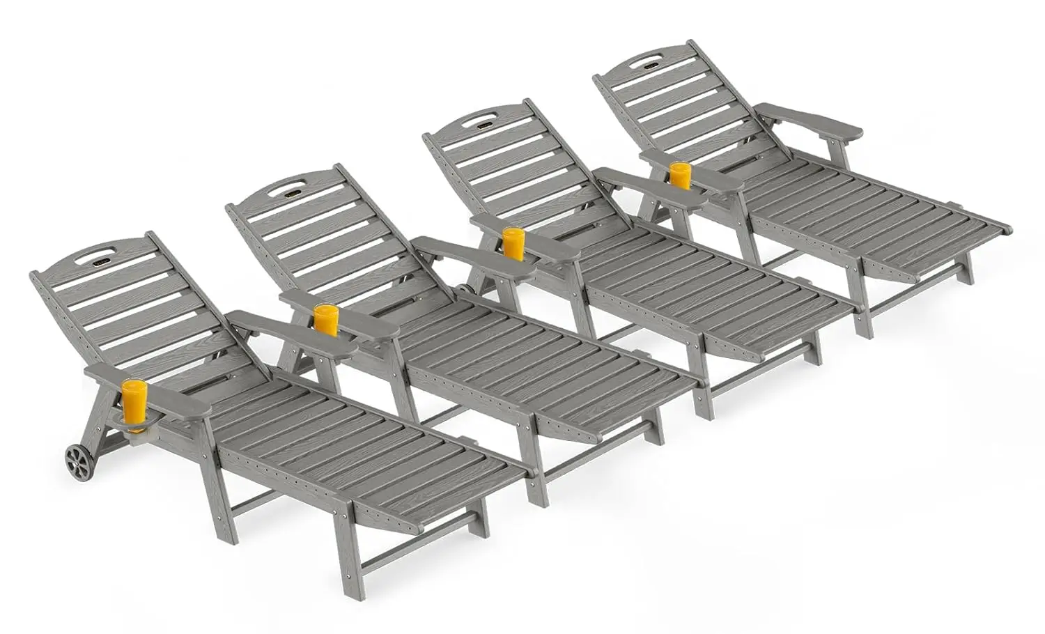Outdoor Lounge Chair Set of 4, All Weather Patio Chaise Lounge Chairs for Outside, HDPE Chair with Rolling Wheels &, Customized
Outdoor Lounge Chair Set of 4, All Weather Patio Chaise Lounge Chairs for Outside, HDPE Chair with Rolling Wheels &, Customized