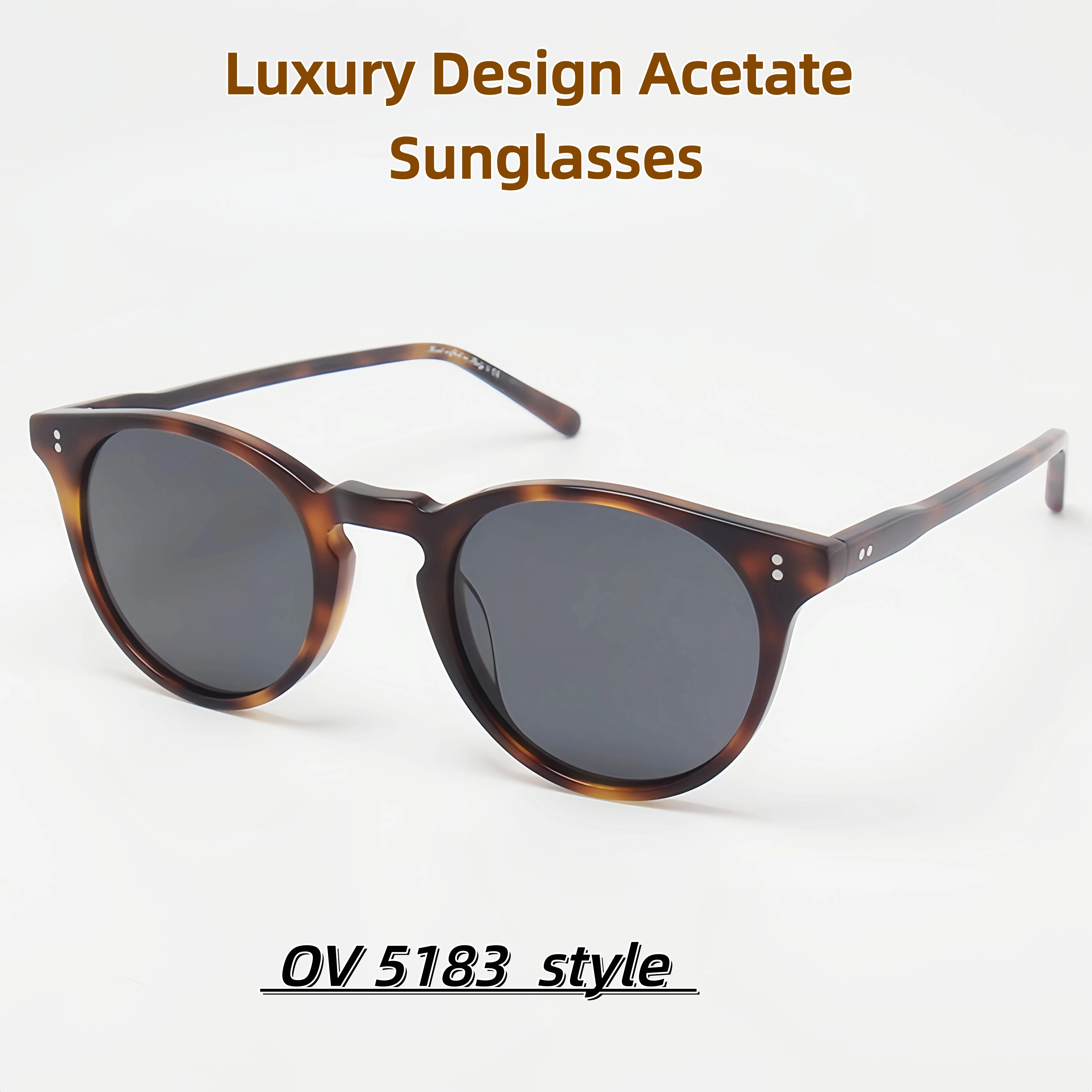 OV5183 style Polarized Sunglasses, Oliver Style Luxury Retro Acetate Glasses, Men Women Outdoor Driving UV Protection Shades
OV5183 style Polarized Sunglasses, Oliver Style Luxury Retro Acetate Glasses, Men Women Outdoor Driving UV Protection Shades