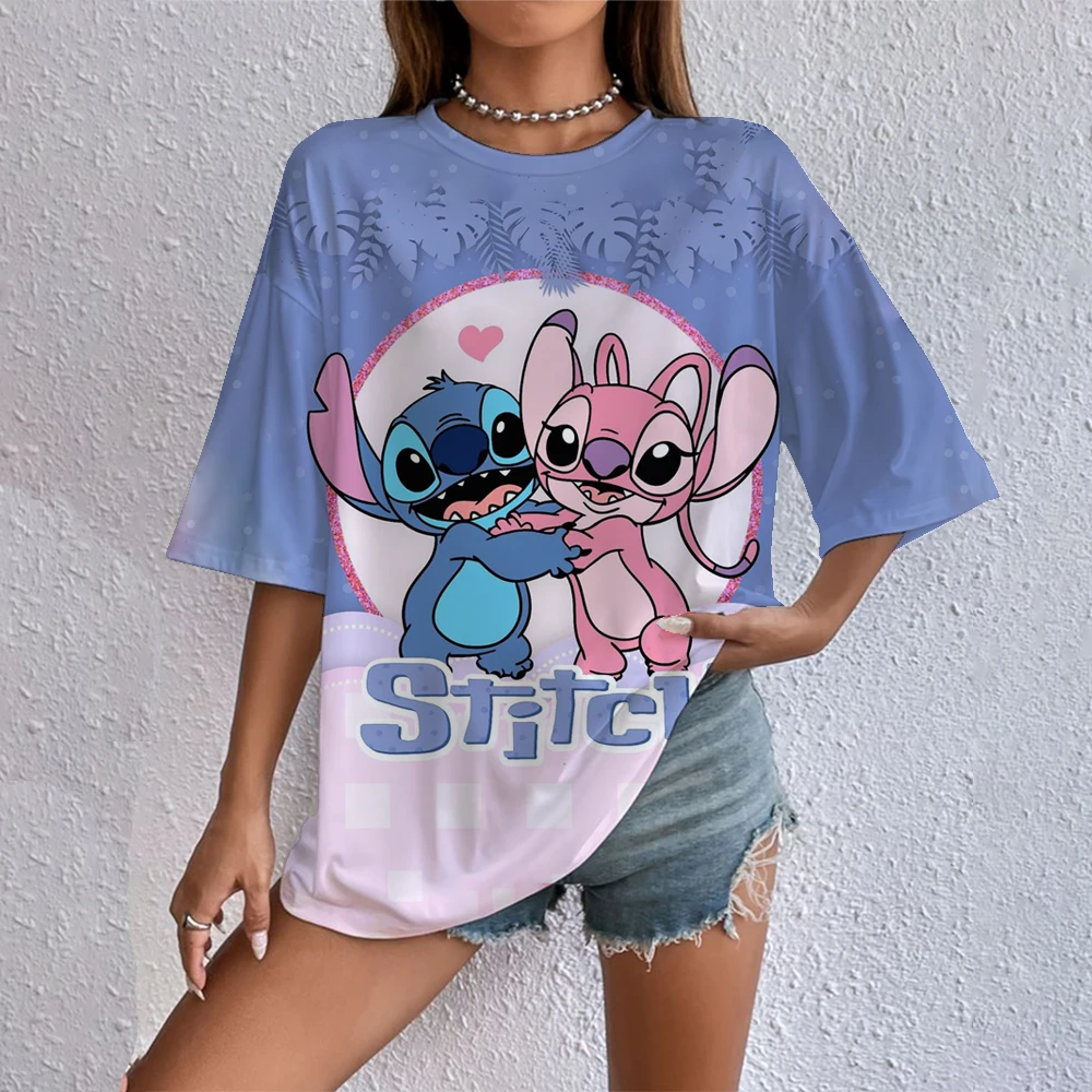 Disney 2025 Women's T-shirt Lilo Stitch Short Sleeve Cartoon Women's Clothing Basic Top Summer Girls Home Clothing Sports Tshirt
Disney 2025 Women's T-shirt Lilo Stitch Short Sleeve Cartoon Women's Clothing Basic Top Summer Girls Home Clothing Sports Tshirt