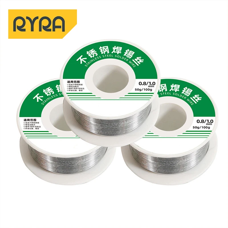 RYRA Solder Wire Stainless Steel Welding Tin Wire Solder Soldering Wire Roll Low Melt For Electric And Electronics Solder Part
RYRA Solder Wire Stainless Steel Welding Tin Wire Solder Soldering Wire Roll Low Melt For Electric And Electronics Solder Part