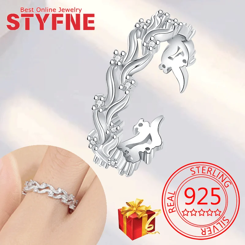 Real 925 Sterling Silver Willow Leaf CZ Finger Rings Adjustable Ring For Women Wedding Jewelry Gifts with GIFT BOX
Real 925 Sterling Silver Willow Leaf CZ Finger Rings Adjustable Ring For Women Wedding Jewelry Gifts with GIFT BOX