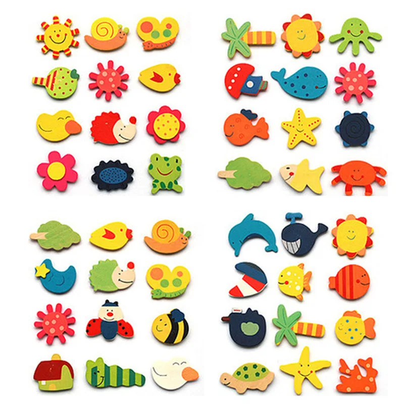 12pcs/lot Wooden Refrigerator Magnet Fridge Stickers Animal Cartoon Colorful Kids Toys for Children Baby Educational Toy
12pcs/lot Wooden Refrigerator Magnet Fridge Stickers Animal Cartoon Colorful Kids Toys for Children Baby Educational Toy
