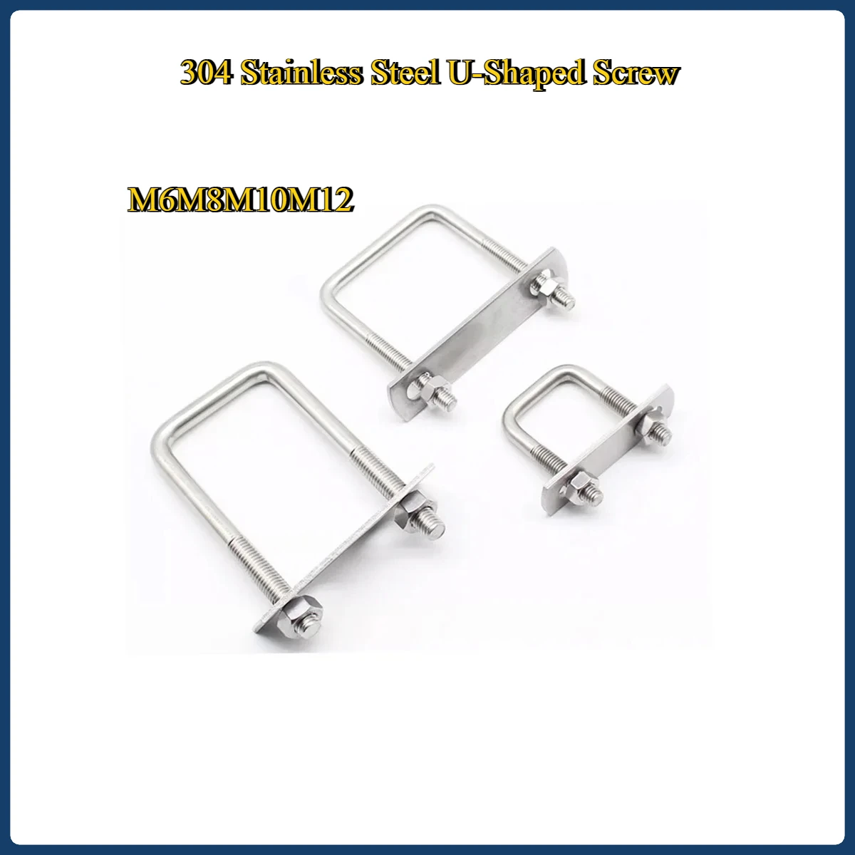 M6M8M10M12 304 Stainless Steel U-Shaped Screw / Right Angle U-Shaped Square Clamp / Square Clamp Pipe Clamp / Bolt
M6M8M10M12 304 Stainless Steel U-Shaped Screw / Right Angle U-Shaped Square Clamp / Square Clamp Pipe Clamp / Bolt