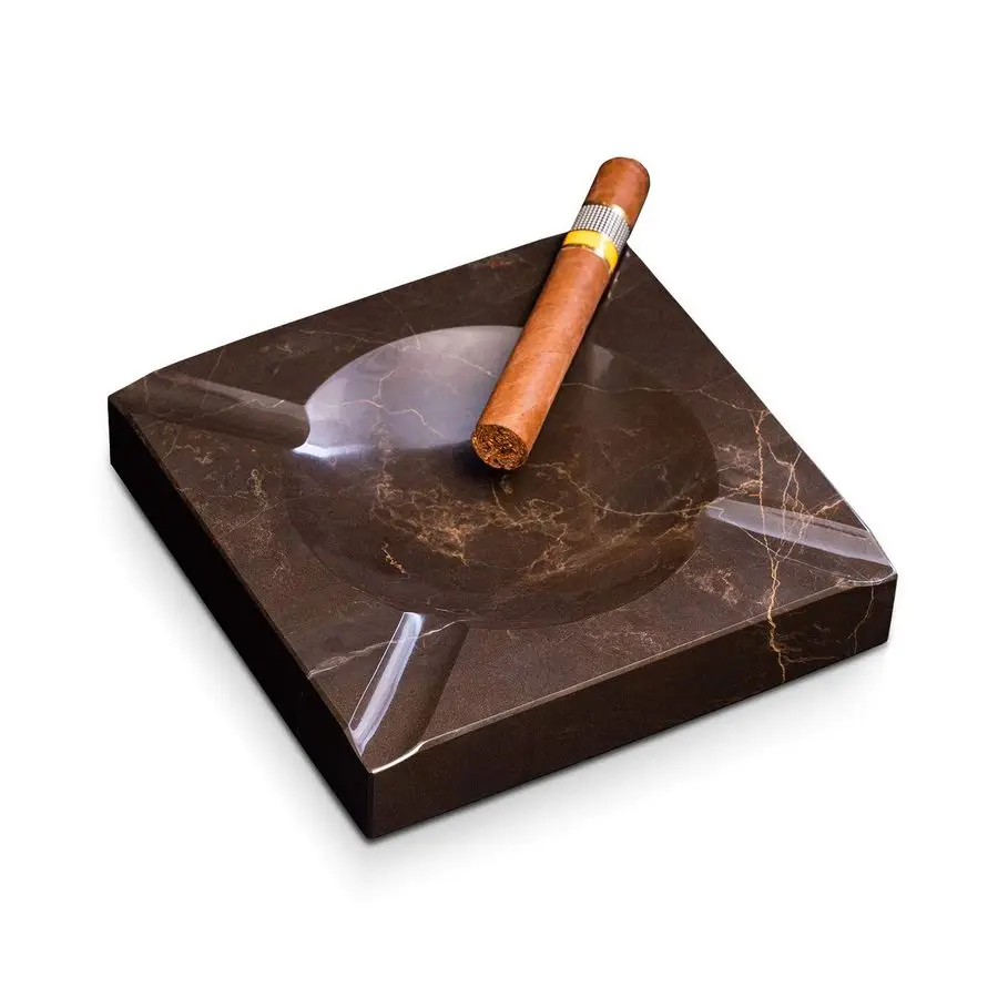 Amber Emperador Marble Four Cigar Ashtray, 7 Square Genuine Brown Stone, Heritage Cigar Lounge Accent
Amber Emperador Marble Four Cigar Ashtray, 7 Square Genuine Brown Stone, Heritage Cigar Lounge Accent