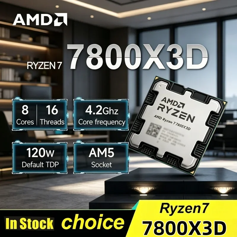 PN 100-100000910 Tray AMD Ryzen 7 7800X3D CPU 5.0GHz 8-Core 16-Thread 5NM 96M Socket AM5 Gaming Processor No Attached Cooler
PN 100-100000910 Tray AMD Ryzen 7 7800X3D CPU 5.0GHz 8-Core 16-Thread 5NM 96M Socket AM5 Gaming Processor No Attached Cooler