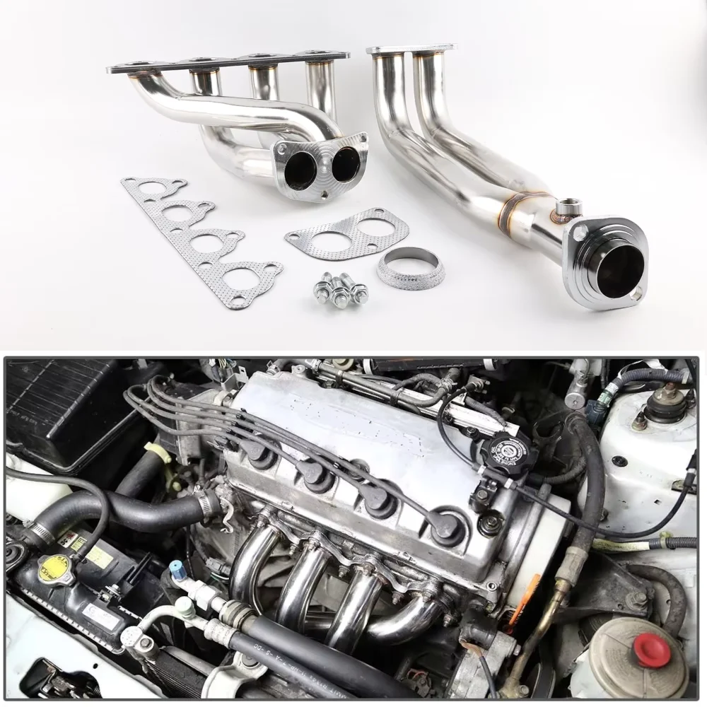 Stainless Exhaust Manifold Header for 88-00 Honda Civic D-series EJ/EG/EH/EK D15
Stainless Exhaust Manifold Header for 88-00 Honda Civic D-series EJ/EG/EH/EK D15