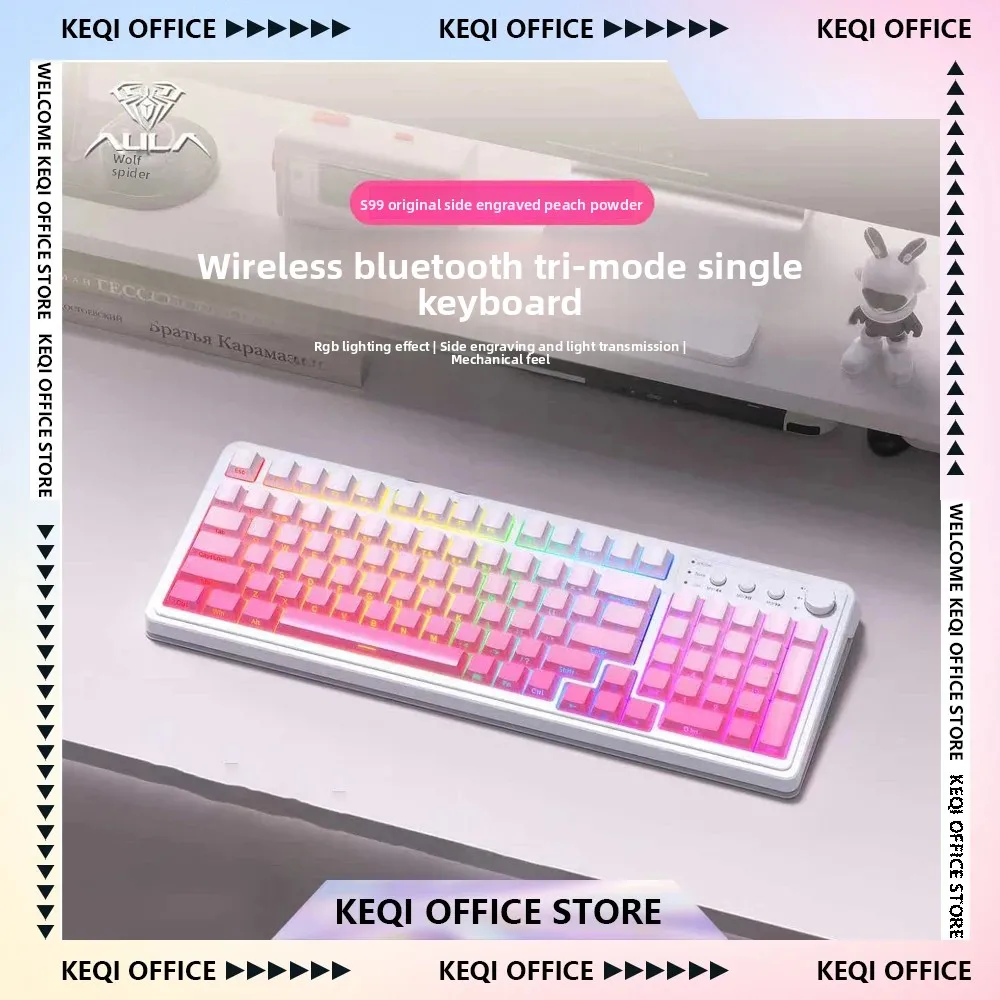 AULA S99 клавиатура, 3 режима, беспроводная Bluetooth, проводная RGB, эргономичная, 99 клавиш, отключение звука, игровая клавиатура, аксессуары для ПК на заказ, подарки
AULA S99 клавиатура, 3 режима, беспроводная Bluetooth, проводная RGB, эргономичная, 99 клавиш, отключение звука, игровая клавиатура, аксессуары для ПК на заказ, подарки