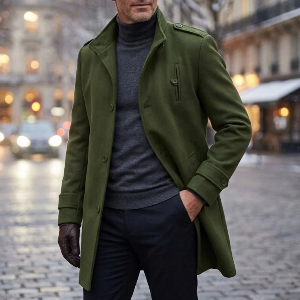 New Winter Men's Epaulet-Trimmed Blazer-Coat Business-Casual Streetwear Commuter-Friendly Daily Wear Mid-Length Wool Blend Coat
New Winter Men's Epaulet-Trimmed Blazer-Coat Business-Casual Streetwear Commuter-Friendly Daily Wear Mid-Length Wool Blend Coat
