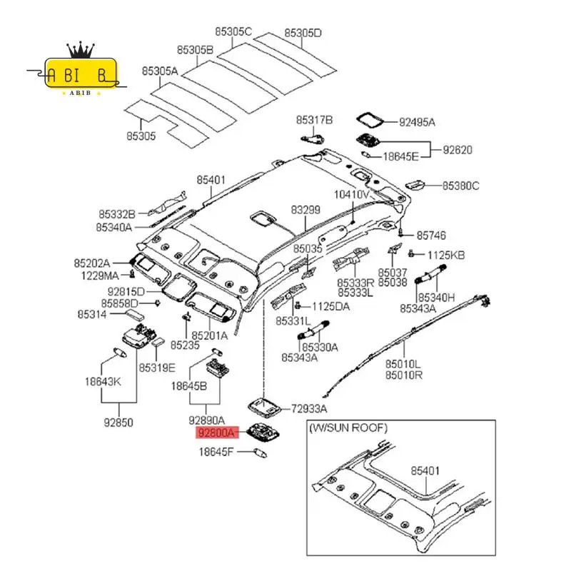 ABIB -928002E000QS Car Interior Roof Center Map Light Overhead Lilght Console Assy For Hyundai Tucson 2005-2009 92800-2E000QS
ABIB -928002E000QS Car Interior Roof Center Map Light Overhead Lilght Console Assy For Hyundai Tucson 2005-2009 92800-2E000QS