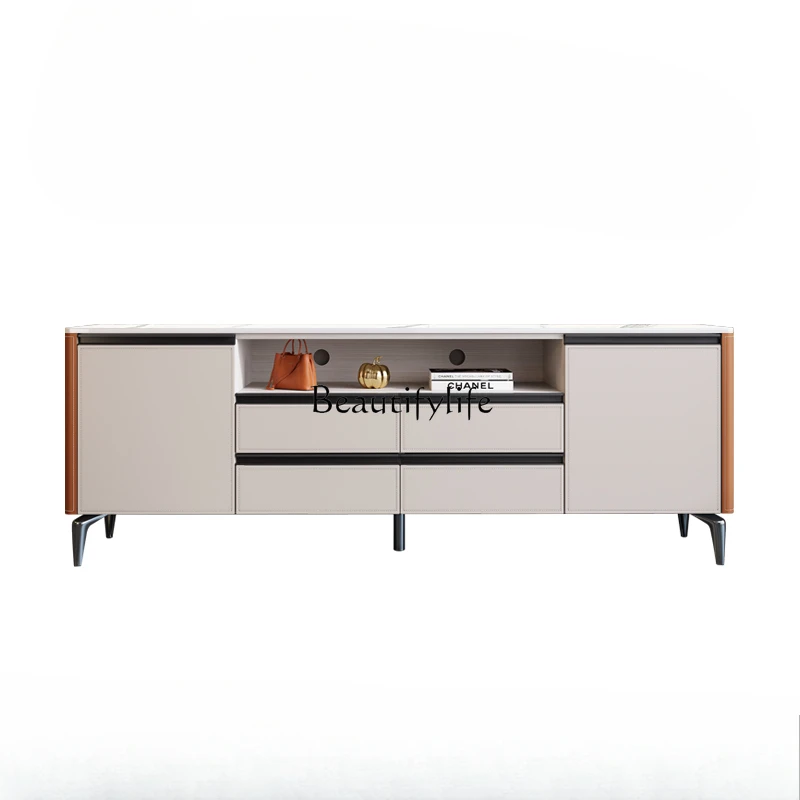 Saddle leather modern household small apartment multi-functional storage bedroom tall TV cabinet
Saddle leather modern household small apartment multi-functional storage bedroom tall TV cabinet