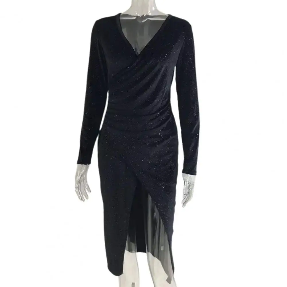 Women Dress Elegant V Neck Party Dress with Slim Fit Pleated Waist for Women Long Sleeve Solid Color Midi Dress for Club Prom
Women Dress Elegant V Neck Party Dress with Slim Fit Pleated Waist for Women Long Sleeve Solid Color Midi Dress for Club Prom