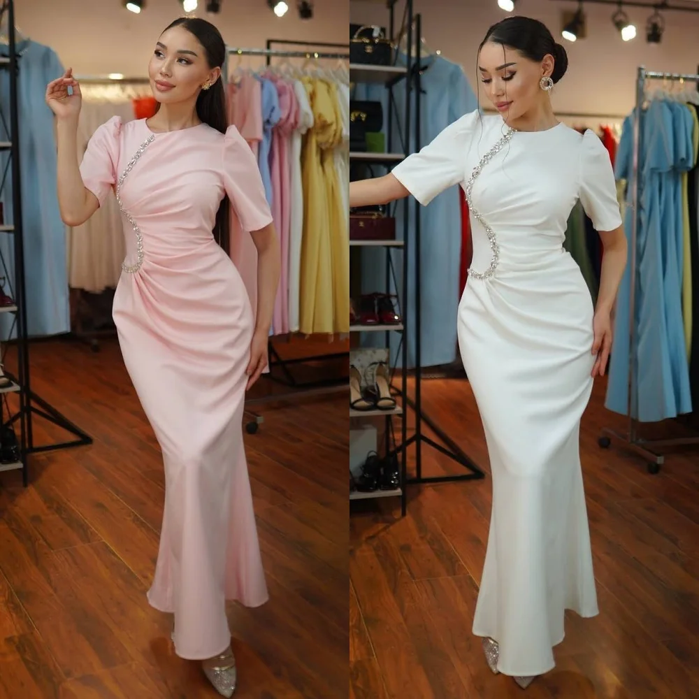 Customized Matching Sexy Pleat Draped Rhinestone Mermaid Scoop Neck Midi Dresses Bespoke Occasion Dresses Sizes Available Formal
Customized Matching Sexy Pleat Draped Rhinestone Mermaid Scoop Neck Midi Dresses Bespoke Occasion Dresses Sizes Available Formal