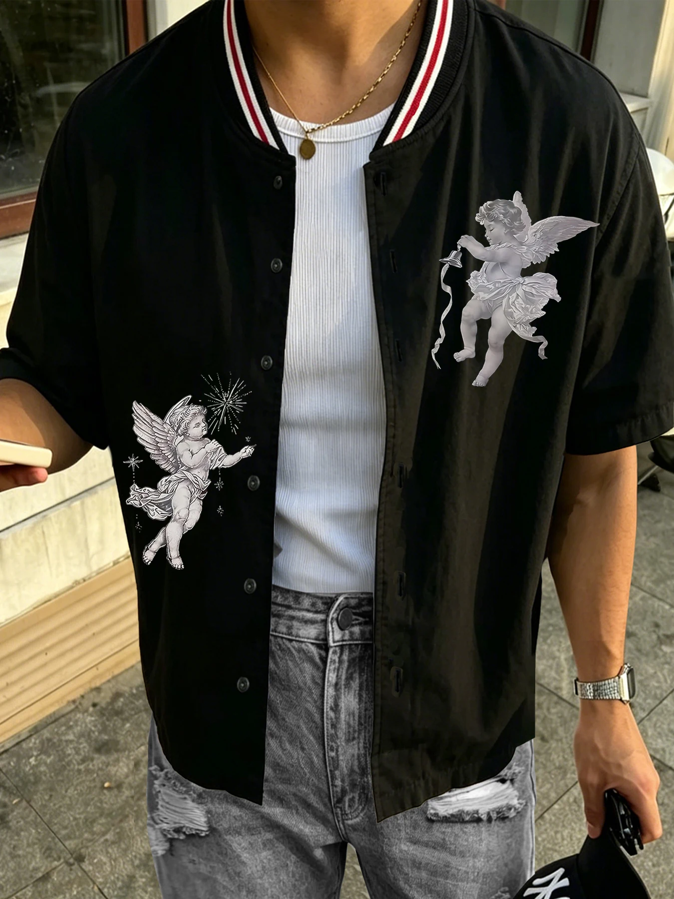 Men's short-sleeved shirt Muscle men's fitness shirt summer men's sports elastic breathable Slim show muscle short-sleeved shirt
Men's short-sleeved shirt Muscle men's fitness shirt summer men's sports elastic breathable Slim show muscle short-sleeved shirt