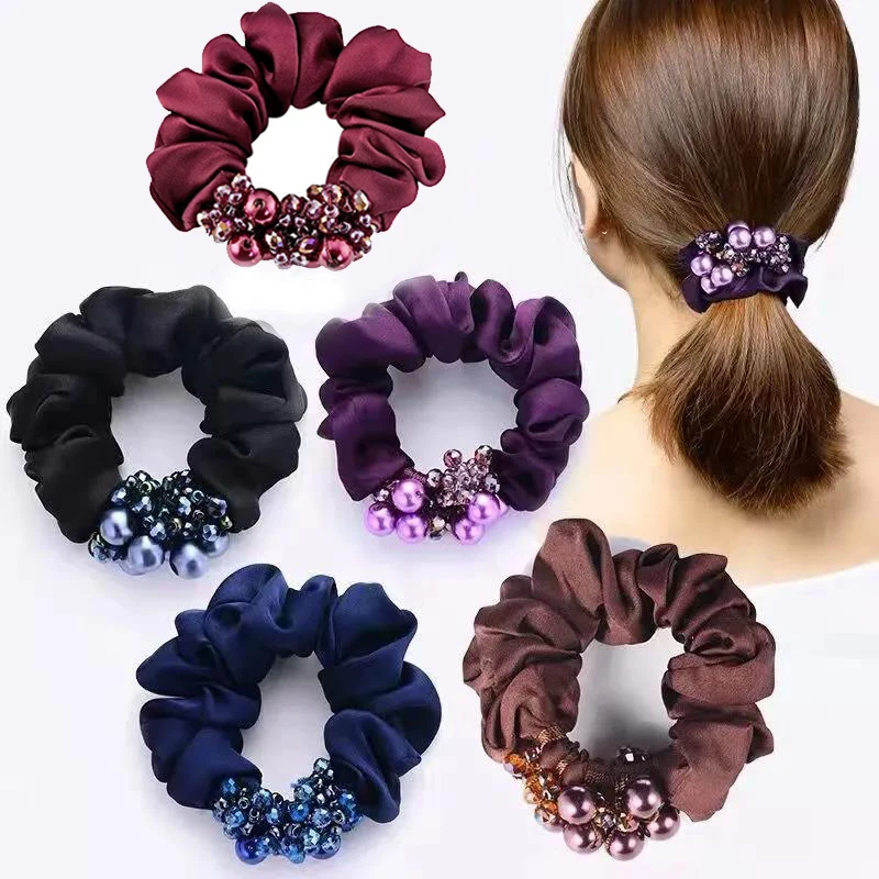 Crystal Pearl Elastics Hair Ties for Women Shiny Ponytail Braider Hair Ties Soft Rubber Hairband Hair Rope Hair Accessories
Crystal Pearl Elastics Hair Ties for Women Shiny Ponytail Braider Hair Ties Soft Rubber Hairband Hair Rope Hair Accessories