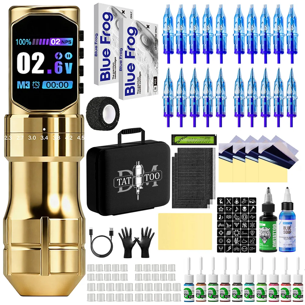DM Tattoo Kit Tattoo Machnie Kit Tattoo Pen Kit For Permanent Makeup Tattoo Machine Kit Wireless Tattoo Gun Kit
DM Tattoo Kit Tattoo Machnie Kit Tattoo Pen Kit For Permanent Makeup Tattoo Machine Kit Wireless Tattoo Gun Kit