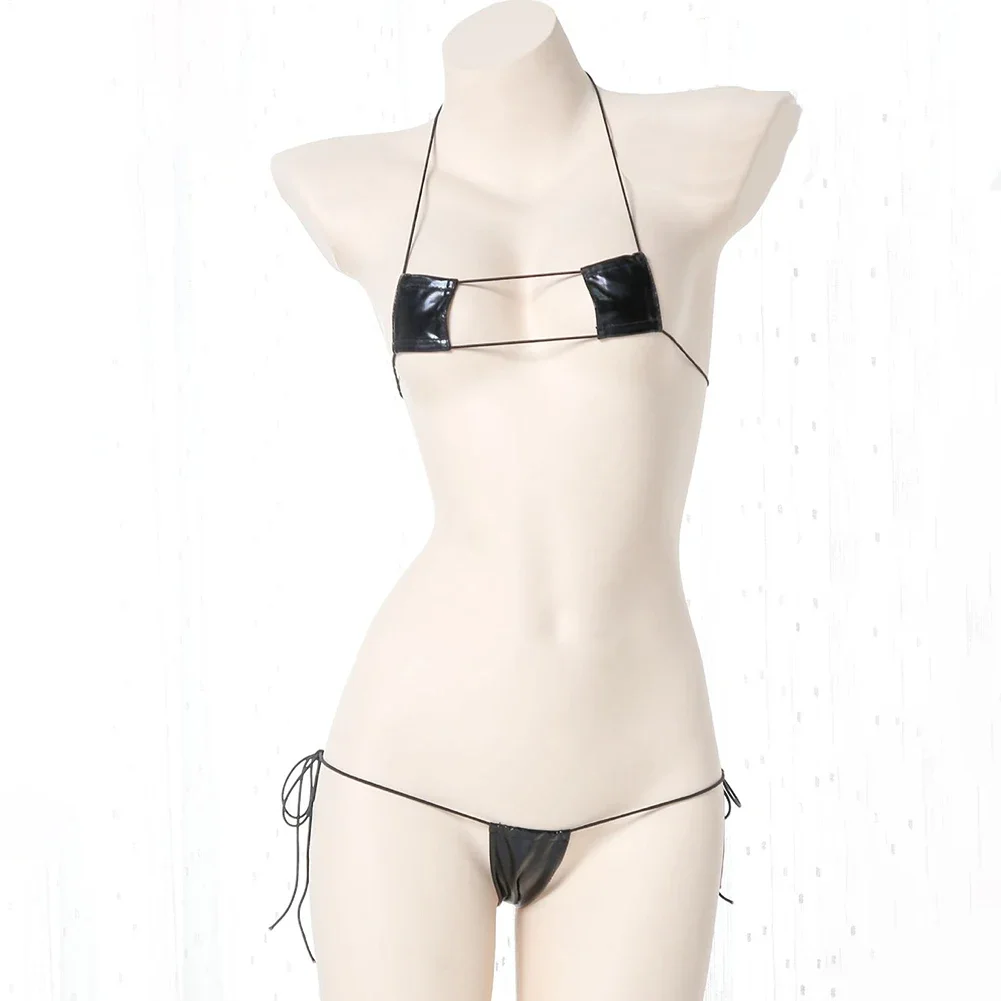 Sexy Lingerie Women Leather Sexy Set Women's Tight Stretch Mini Square Bikini Halter Neck Hollow Lace Up Sexy Lingerie 2 Pieces
Sexy Lingerie Women Leather Sexy Set Women's Tight Stretch Mini Square Bikini Halter Neck Hollow Lace Up Sexy Lingerie 2 Pieces