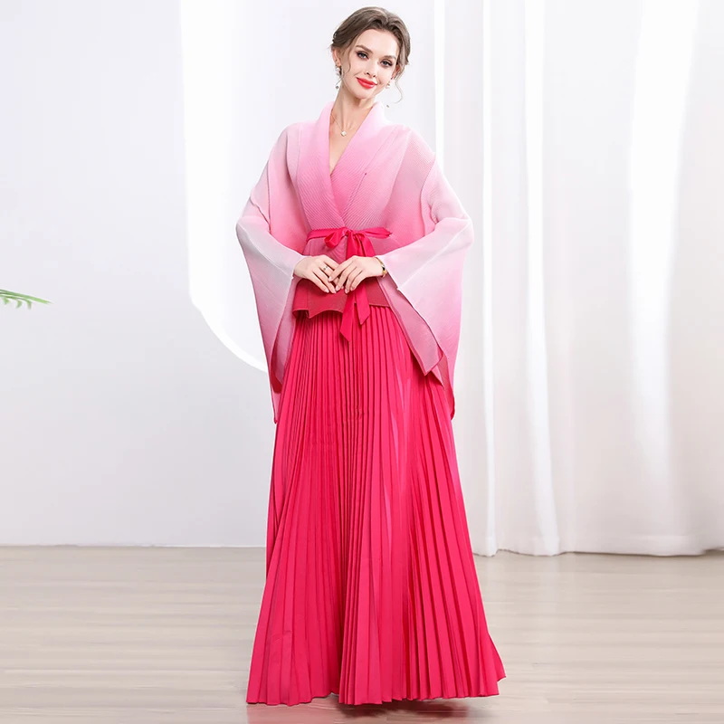 Wrinkle Spring Autumn Loose Lace Short Coat High Waist Long Dress Two Piece Set African Irregular Top Gradient Half Skirt Set
Wrinkle Spring Autumn Loose Lace Short Coat High Waist Long Dress Two Piece Set African Irregular Top Gradient Half Skirt Set