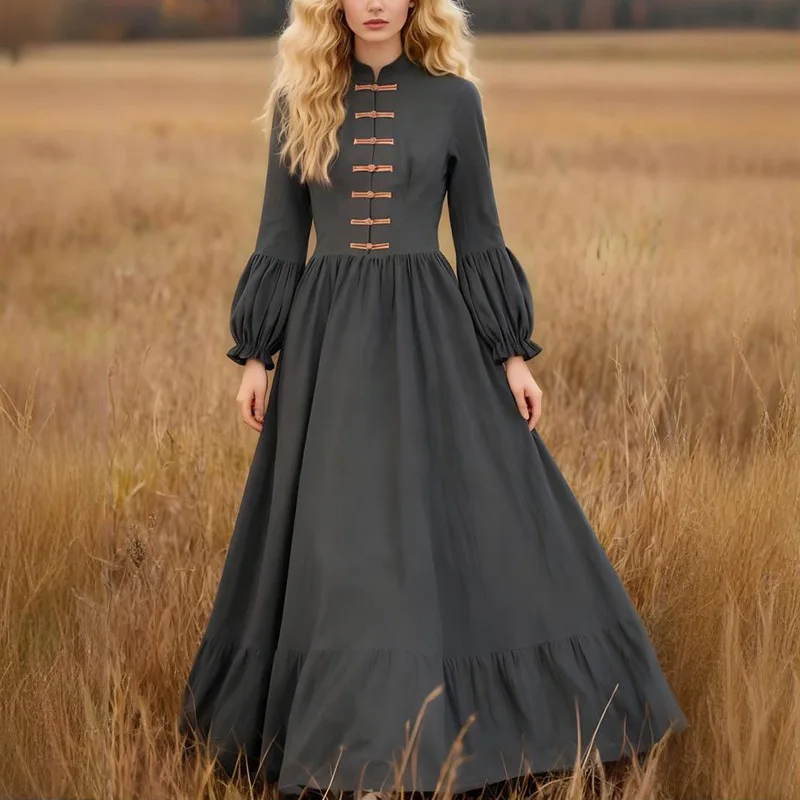 2025 New Fall Winter Women's Solid Color High Waist commute Flared Maxi Dress Elegant Casual Long Dress gray
2025 New Fall Winter Women's Solid Color High Waist commute Flared Maxi Dress Elegant Casual Long Dress gray