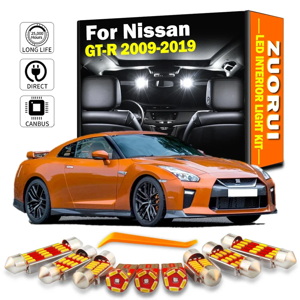 ZUORUI 9Pcs Canbus LED Interior Map Dome Light Kit For Nissan GT-R GTR 2009-2017 2018 2019 Courtesy Trunk Bulb Car Accessories
ZUORUI 9Pcs Canbus LED Interior Map Dome Light Kit For Nissan GT-R GTR 2009-2017 2018 2019 Courtesy Trunk Bulb Car Accessories