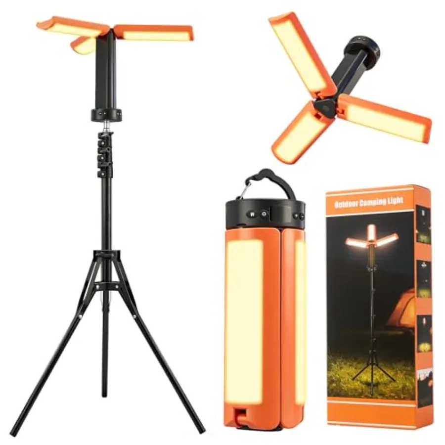 Camping light for tent and gear use, ABS plastic, black, rechargeable 10400mAh battery with 2000 lumens, 5 brightness levels, 3
Camping light for tent and gear use, ABS plastic, black, rechargeable 10400mAh battery with 2000 lumens, 5 brightness levels, 3