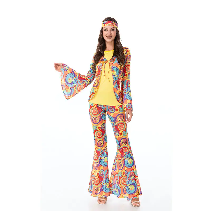 Men And Women Suit Couple European And American Disco Hippie Dance Performance Adult Costume
Men And Women Suit Couple European And American Disco Hippie Dance Performance Adult Costume