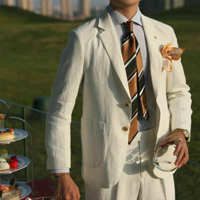 2 Pieces Summer Thin Linen Men's Suits Set Fashion Casual Tuxedo Party Groomsman Beach Tailored Male Suit( Jacket+Pants)
2 Pieces Summer Thin Linen Men's Suits Set Fashion Casual Tuxedo Party Groomsman Beach Tailored Male Suit( Jacket+Pants)