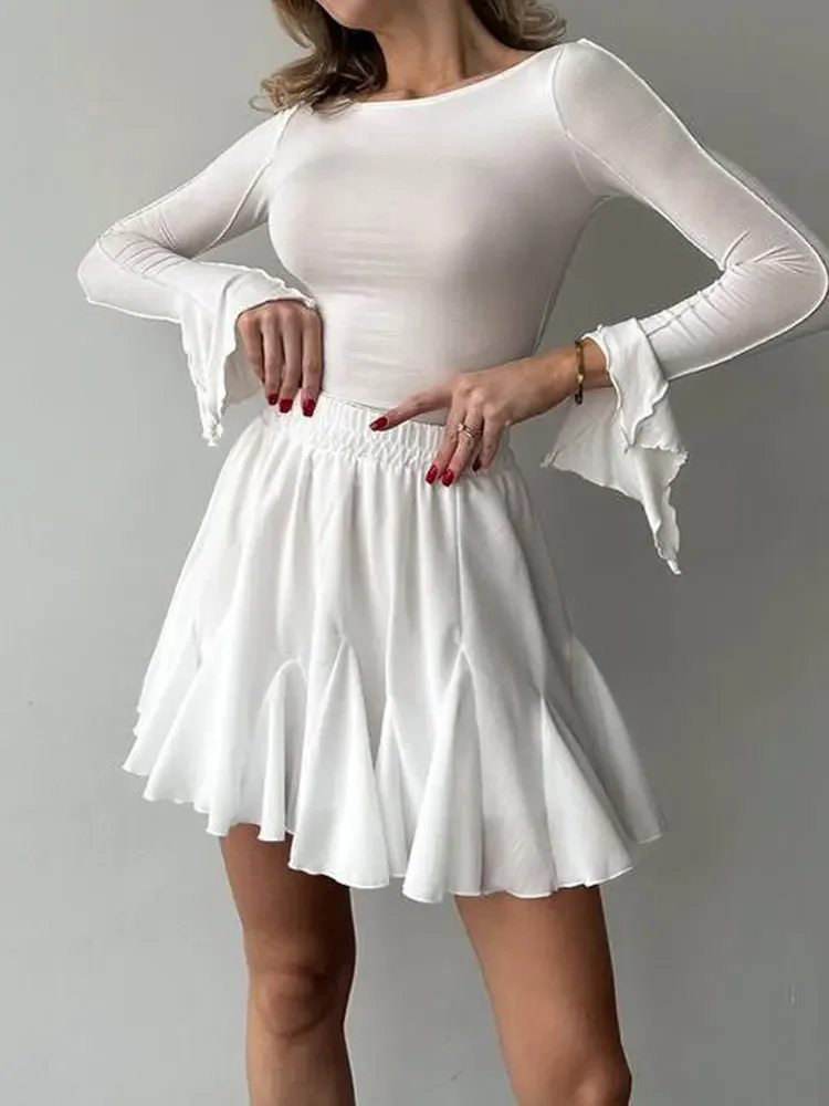 Fashion Summer Pleated Skirts For Women High Waist White Ruffled Patchwork Ladies Streetwear 2024 Y2k Solid Mini Skirt New
Fashion Summer Pleated Skirts For Women High Waist White Ruffled Patchwork Ladies Streetwear 2024 Y2k Solid Mini Skirt New