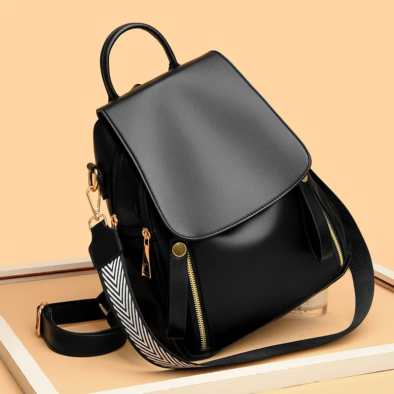 Fashion Women Soft Leather Backpacks Luxury School Book Bags Large Capacity Shopping Travel Knapsack Female New Casual Rucksack
Fashion Women Soft Leather Backpacks Luxury School Book Bags Large Capacity Shopping Travel Knapsack Female New Casual Rucksack