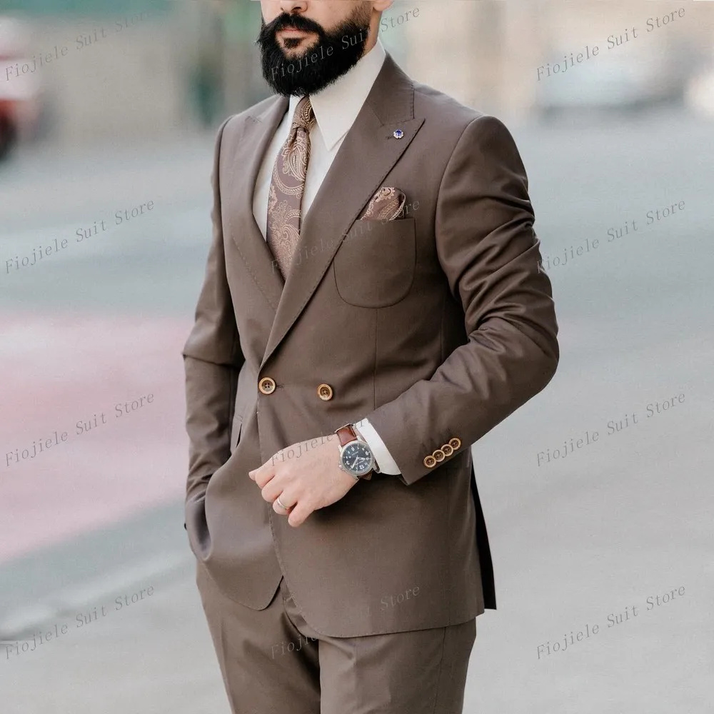 New Brown Business Men Suit Groom Groomsman Wedding Party Prom Formal Occasion Male Tuxedos 2 Piece Set Blazer Pants
New Brown Business Men Suit Groom Groomsman Wedding Party Prom Formal Occasion Male Tuxedos 2 Piece Set Blazer Pants