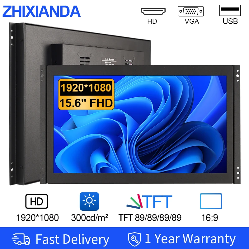 15.6 Inch 1920*1080 Open Frame Capacitive/Resistive Touch Screen Monitor VESA Wall Mount Industrial LCD Display With VGA HDMI
15.6 Inch 1920*1080 Open Frame Capacitive/Resistive Touch Screen Monitor VESA Wall Mount Industrial LCD Display With VGA HDMI