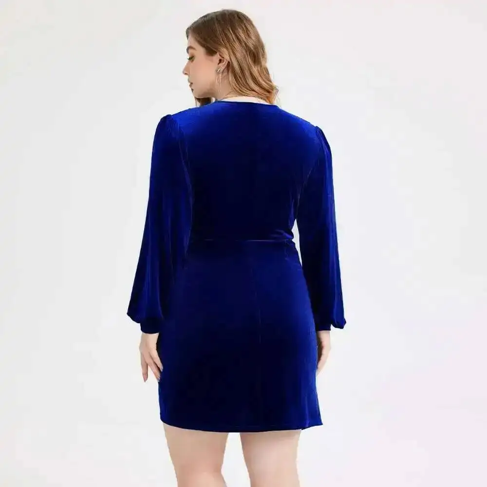 V-neck Women's Wrap Large Hip Dress Elegant French Gold Velvet Dress Long Sleeve Dress 2025 Party Summer Elegantes Casual Y2k
V-neck Women's Wrap Large Hip Dress Elegant French Gold Velvet Dress Long Sleeve Dress 2025 Party Summer Elegantes Casual Y2k