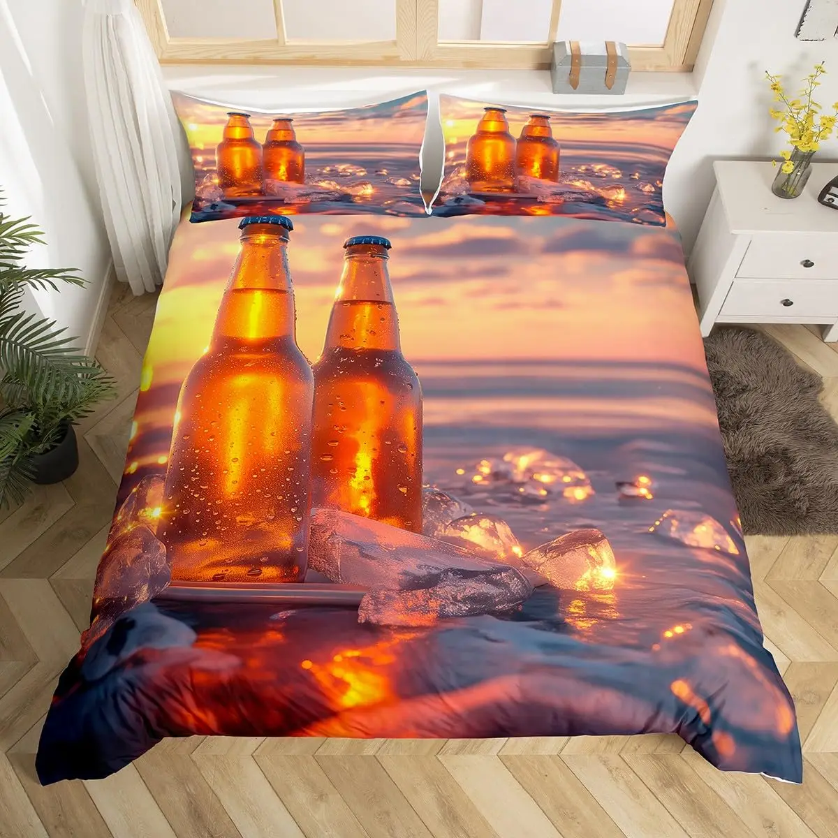 Beer Duvet Cover Set Two Beer Mugs White Foam Bedding Set 3pcs for Kids Golden Drinks Comforter Cover Soft Polyester Quilt Cover
Beer Duvet Cover Set Two Beer Mugs White Foam Bedding Set 3pcs for Kids Golden Drinks Comforter Cover Soft Polyester Quilt Cover