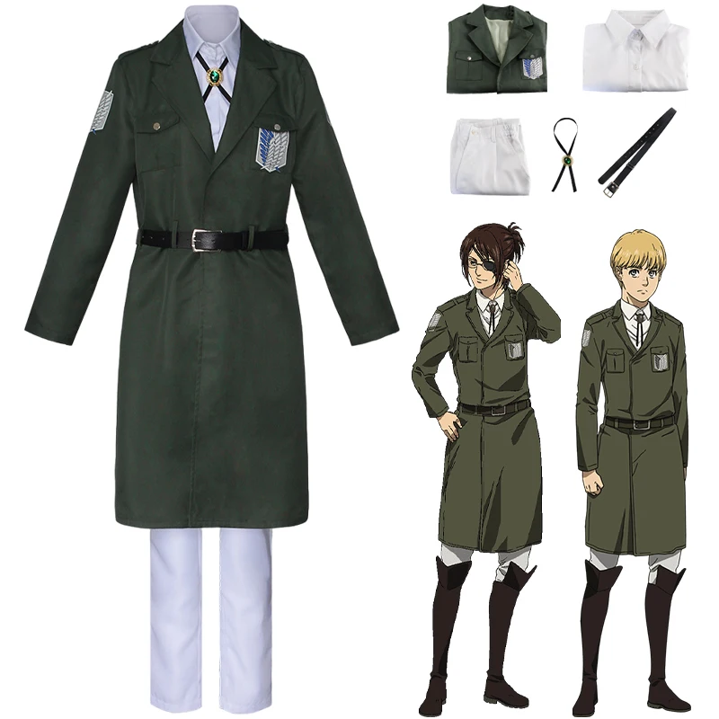 Аниме AOT Косплей Костюм Леви Shingek No Kyojin Scouting Legion Солдат Пальто Тренч Униформа Наряд на Хэллоуин
Аниме AOT Косплей Костюм Леви Shingek No Kyojin Scouting Legion Солдат Пальто Тренч Униформа Наряд на Хэллоуин