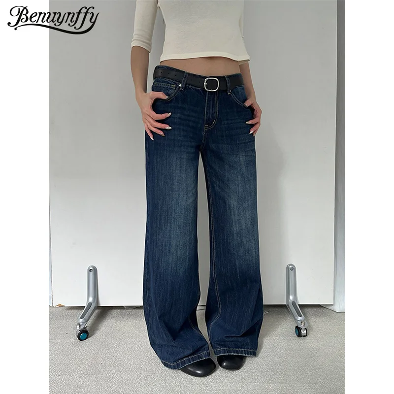 Benuynffy High Street Casual Straight-cut Jeans for Women 2026 Spring New Vintage Low Waist Basic All-Match Loose Wide-leg Pants
Benuynffy High Street Casual Straight-cut Jeans for Women 2026 Spring New Vintage Low Waist Basic All-Match Loose Wide-leg Pants