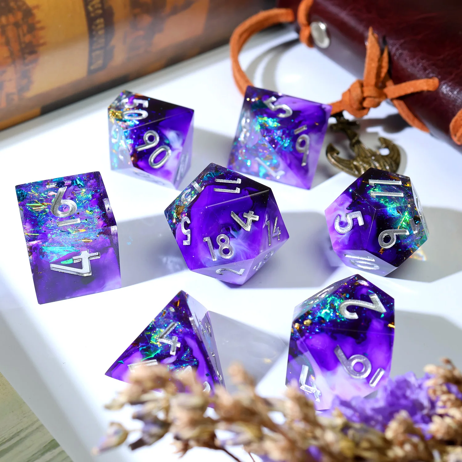 Captivating Sapphire Swirl Handmade Resin DND Dice Set,Polyhedral Dice for Dungeons and Dragons,RPG Board Games-N33
Captivating Sapphire Swirl Handmade Resin DND Dice Set,Polyhedral Dice for Dungeons and Dragons,RPG Board Games-N33