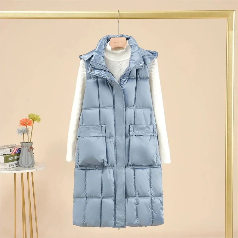Winter new style Fashion Women'S Thickened Mid-Length Down Cotton Jacket Solid Color down cotton Vest
Winter new style Fashion Women'S Thickened Mid-Length Down Cotton Jacket Solid Color down cotton Vest