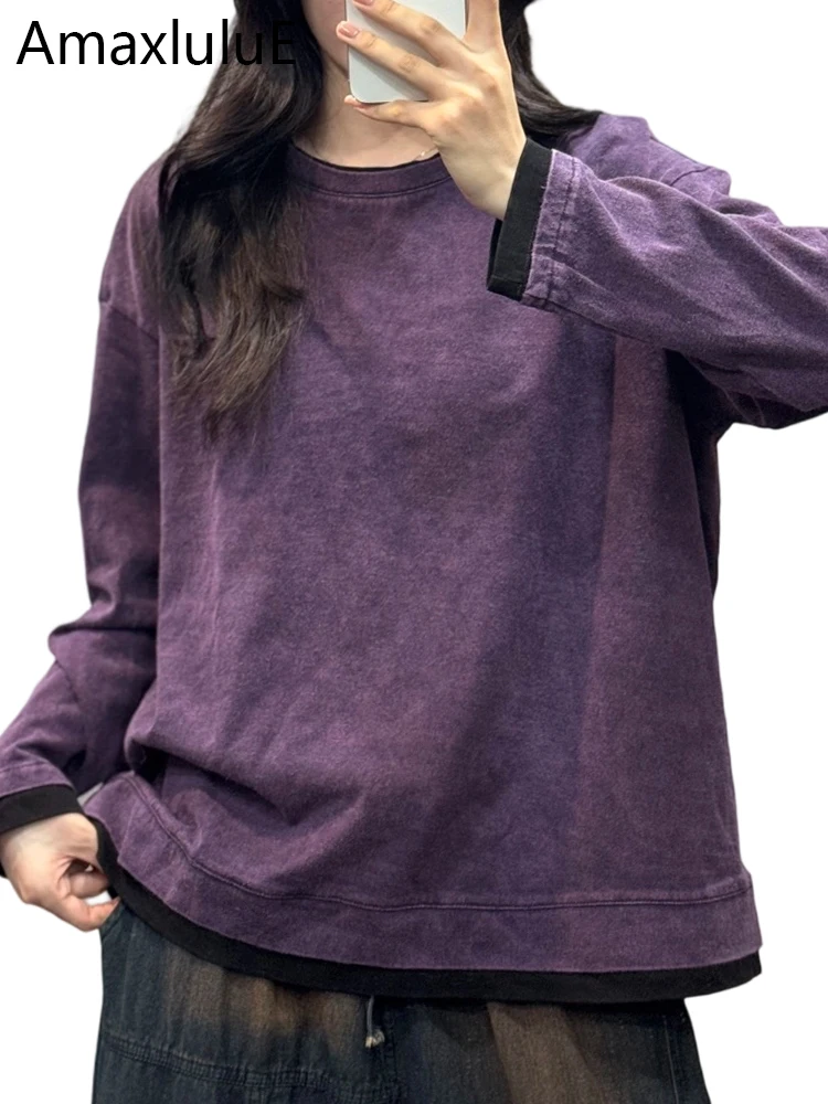 Amax LuluE 2025 Fall Korean Tops Womens Casual Vintage Classic T-shirts Solid Harajuku Fashion Punk Loose Fitness Cotton Clothes
Amax LuluE 2025 Fall Korean Tops Womens Casual Vintage Classic T-shirts Solid Harajuku Fashion Punk Loose Fitness Cotton Clothes