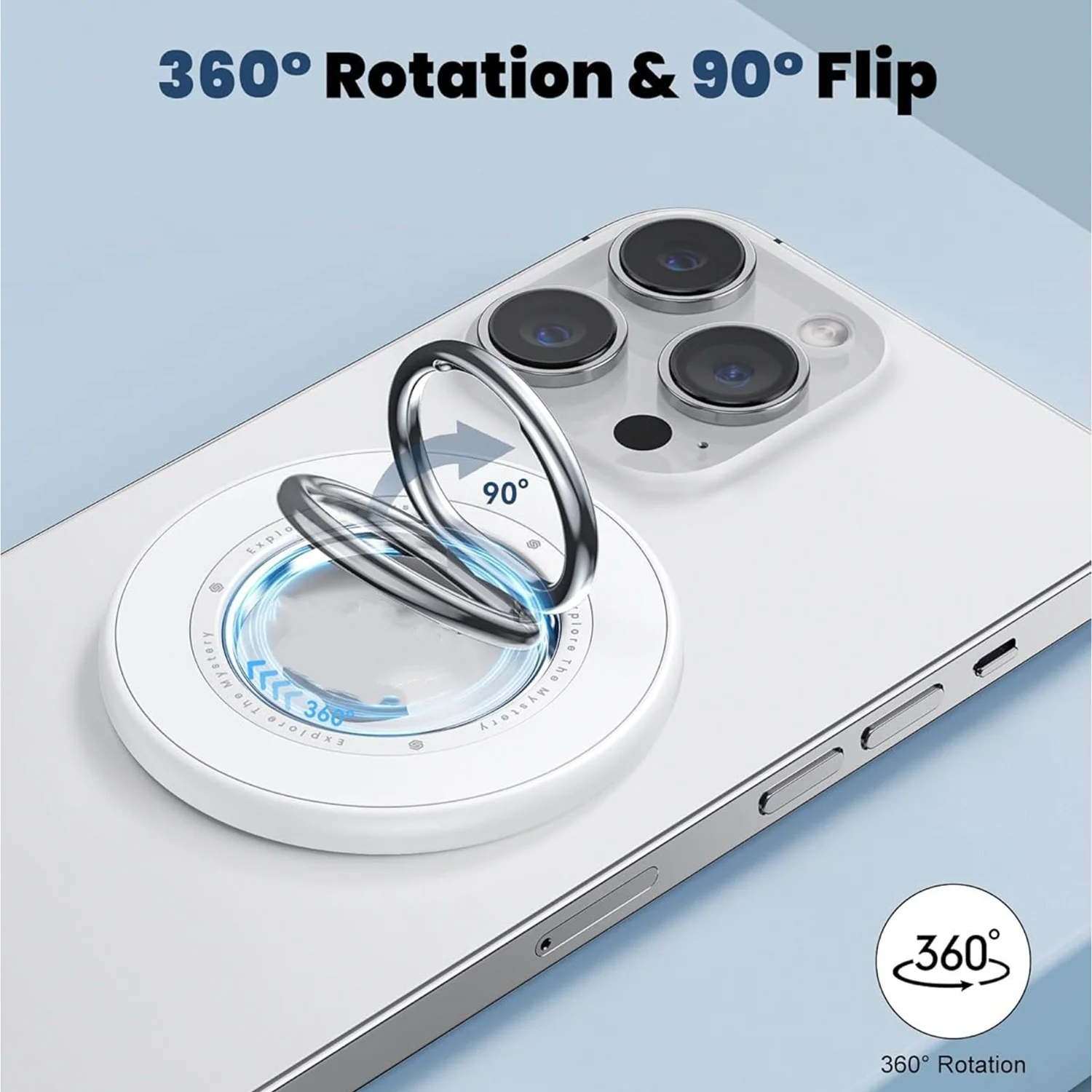 Magnetic Ring Phone Holder 360 degree Rotating 90 degree Flip Phone Anti-slip Using for Business Gyming Movies or Learning Cook
Magnetic Ring Phone Holder 360 degree Rotating 90 degree Flip Phone Anti-slip Using for Business Gyming Movies or Learning Cook