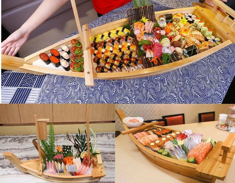 Japanese Sushi Bamboo Boat Wooden Dry Ice Buffet Seafood Platter Holder Sashimi Dragon Boat
Japanese Sushi Bamboo Boat Wooden Dry Ice Buffet Seafood Platter Holder Sashimi Dragon Boat
