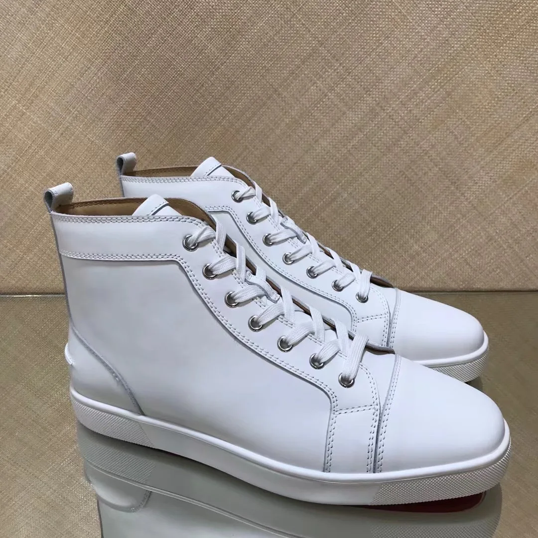 Роскошные высокие мужские повседневные туфли с заклепками, прогулочная обувь на плоской подошве, обувь на шнуровке, кроссовки, белая кожаная обувь с красной подошвой, сетчатые туфли для мужчин
Роскошные высокие мужские повседневные туфли с заклепками, прогулочная обувь на плоской подошве, обувь на шнуровке, кроссовки, белая кожаная обувь с красной подошвой, сетчатые туфли для мужчин