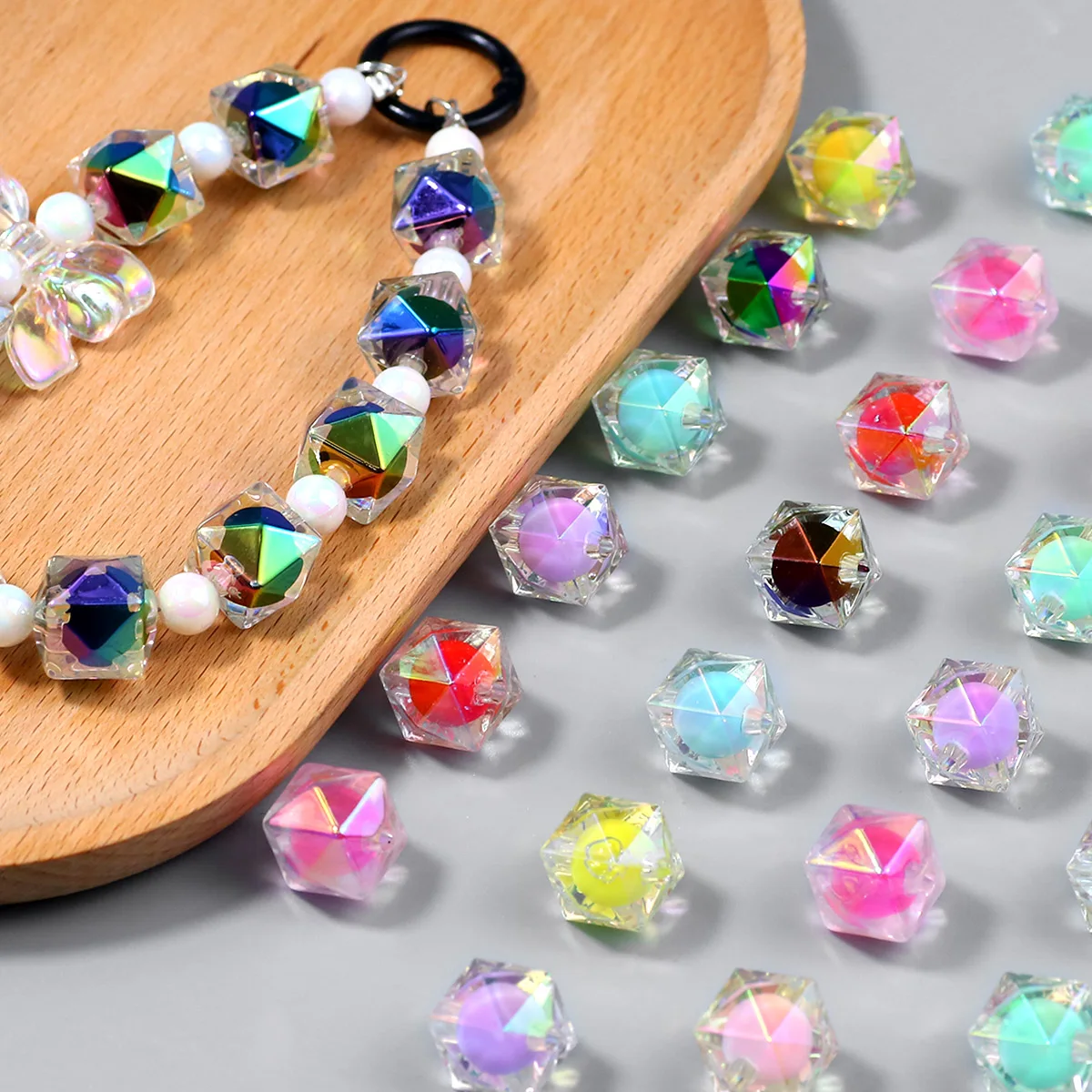 16mm Mixed Candy Color Acrylic Square Bead-in-Bead Glass Spacer Loose Beads For Jewelry Making Bracelet DIY Keychain Accessories
16mm Mixed Candy Color Acrylic Square Bead-in-Bead Glass Spacer Loose Beads For Jewelry Making Bracelet DIY Keychain Accessories