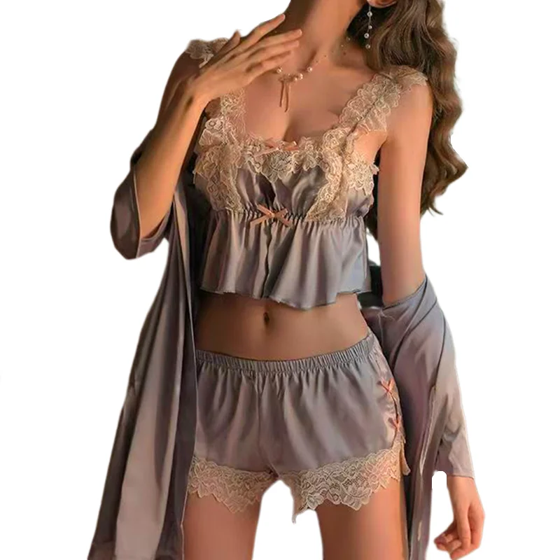 Sexy Lingerie Comfortable Suspender Fashion Splicing Lace Design Open Button Bra Pajama Sets Tops And Shorts Pajamas Erotic Suit
Sexy Lingerie Comfortable Suspender Fashion Splicing Lace Design Open Button Bra Pajama Sets Tops And Shorts Pajamas Erotic Suit