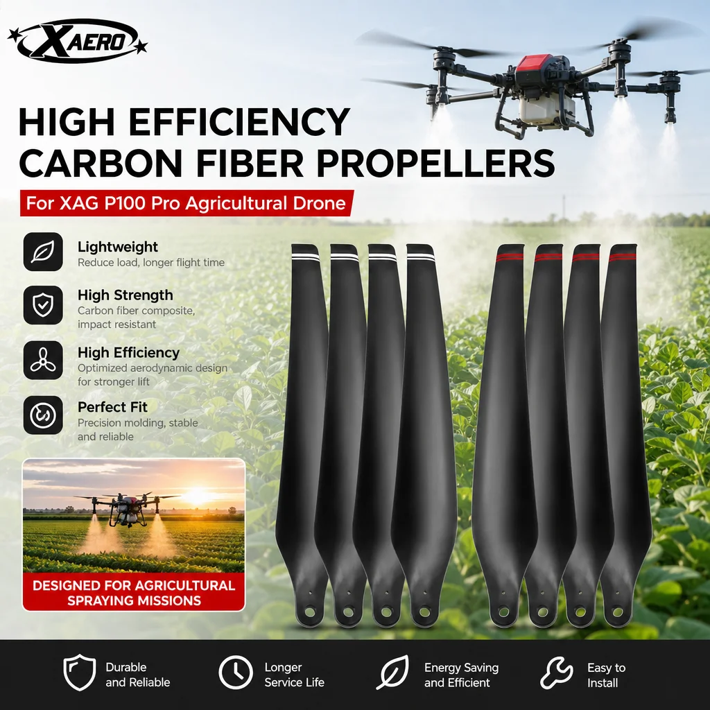 High Efficiency Carbon Fiber Propellers Agricultural Spraying Drone Blades for XAG P100 Pro
High Efficiency Carbon Fiber Propellers Agricultural Spraying Drone Blades for XAG P100 Pro